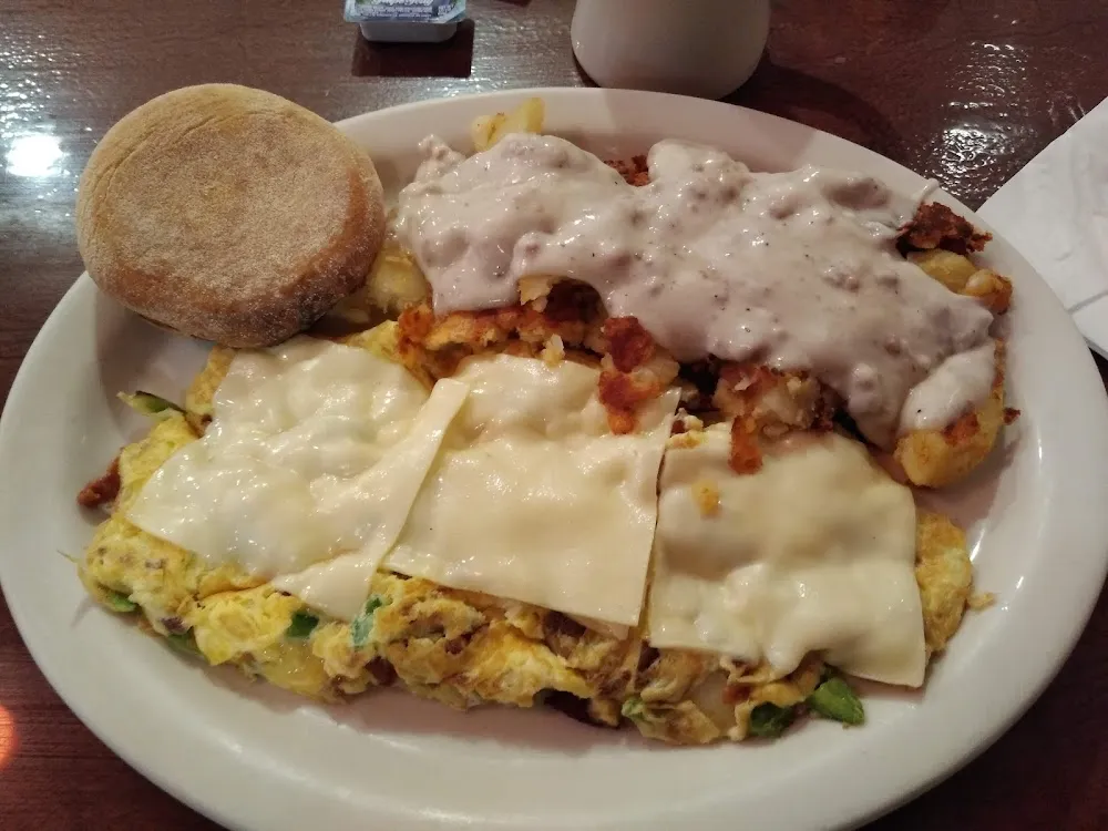 Sausage Gravy & Biscuits with Two Eggs